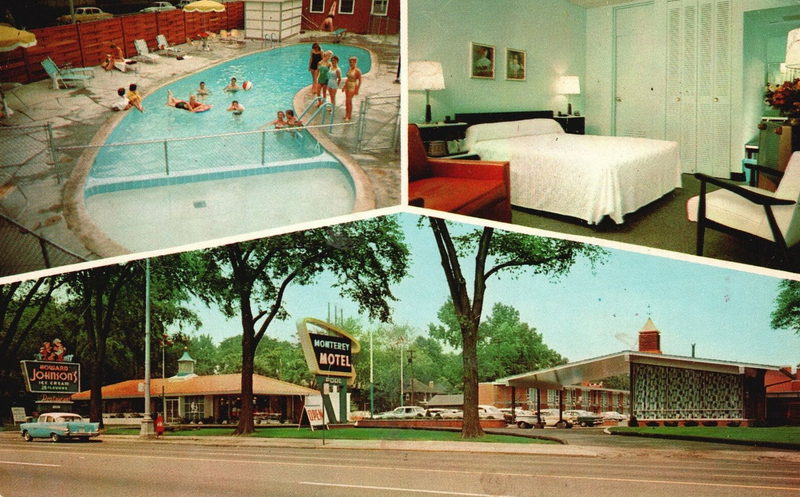 Monterey Motel - Old Postcard